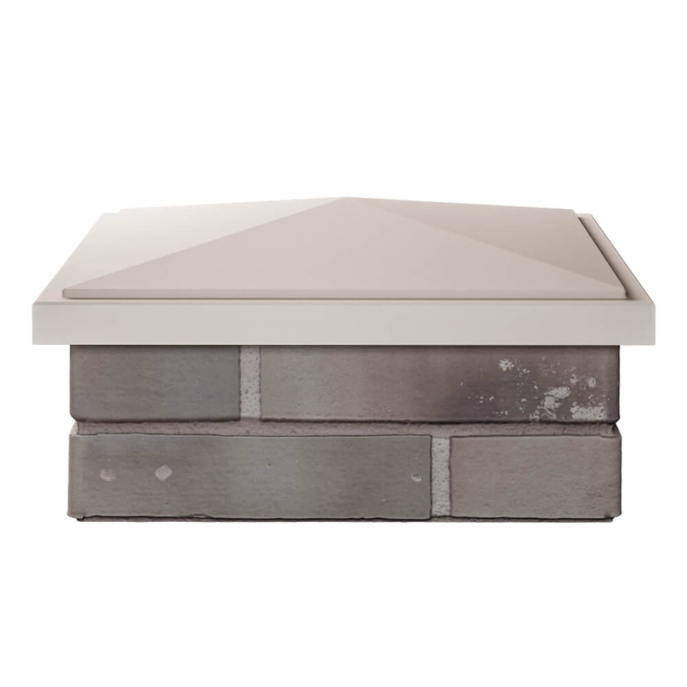 Колпак Zking БонаМоно Бежевый на столб 1.5х1.5 кирпича (385х385, 400х400мм)