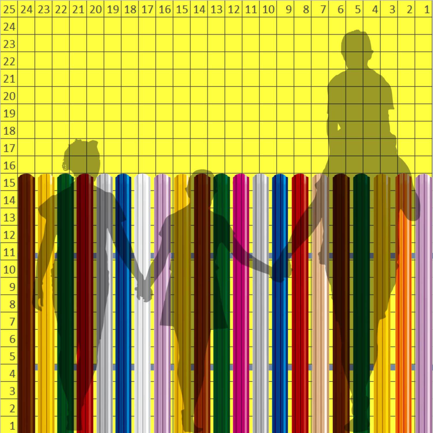 Декоративный заборчик «Нарядный Палисадник» высота 1.5м разноцветный