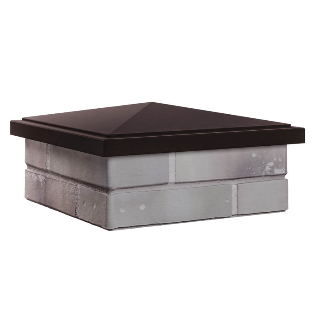 Колпак Zking БонаМоно Коричневый на столб 1.5х1.5 кирпича (385х385, 400х400мм)