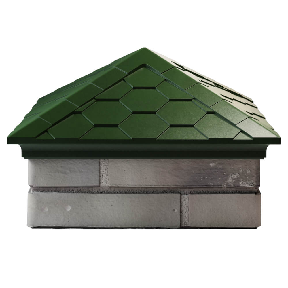 Колпак Zking Эверест Зеленый на столб 1.5х1.5 кирпича (390х390мм)